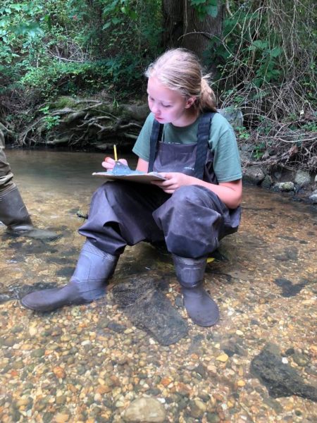 anna writing down data