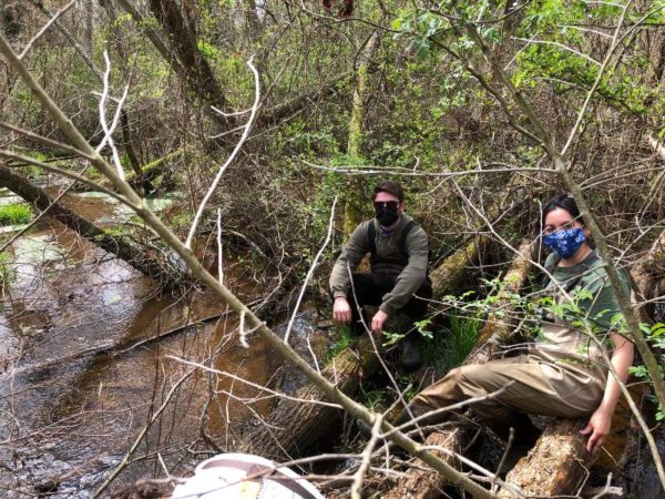 steph and nick explore loper run stream